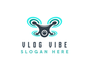 Vlogging - Drone Surveillance Camera logo design