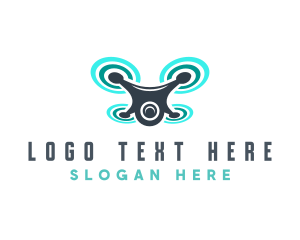 Vlogging - Drone Surveillance Camera logo design