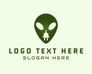 Outer Space - Electric Alien Plug logo design