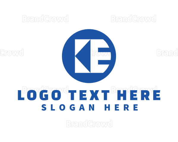 Directional Arrow Mail Letter E Logo