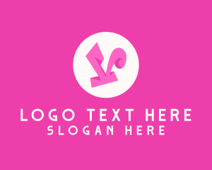 Yoga - Pinky Funky Letter V logo design