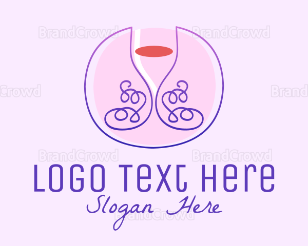 Wine Glass Vines Logo