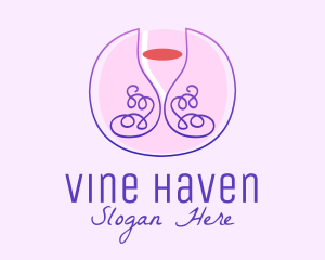 Wine Glass Vines logo design