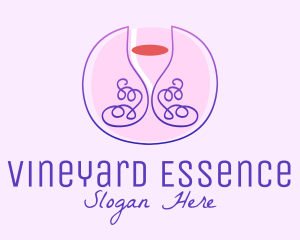 Wine Glass Vines logo design