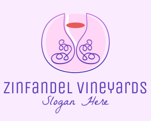 Wine Glass Vines logo design