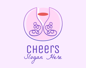 Wine Glass Vines logo design