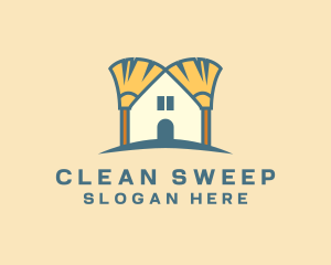 Sweep - Broom Sweep Cleaning logo design