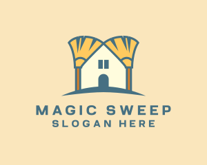 Broomstick - Broom Sweep Cleaning logo design