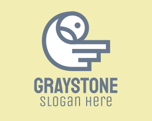 Gray - Gray Sparrow Bird logo design