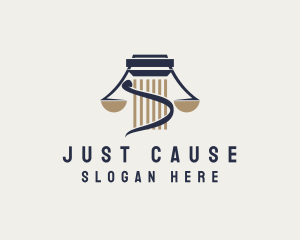 Justice - Justice Scale Column logo design