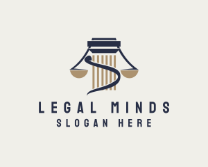 Jurist - Justice Scale Column logo design