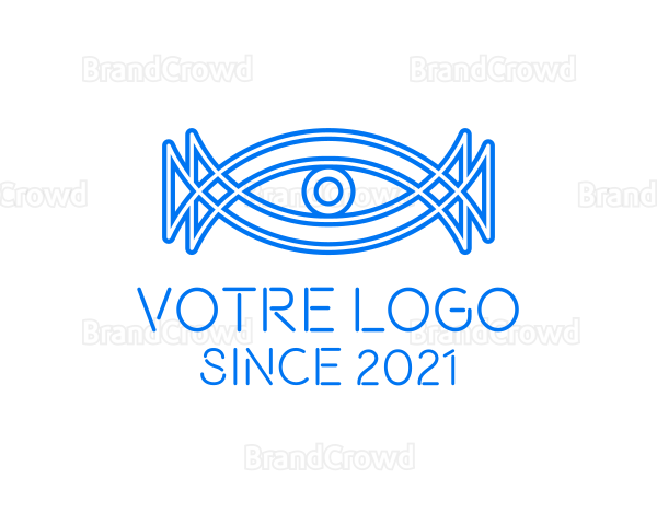 Minimalist Surveillance Eye Logo