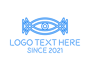 Webcam - Minimalist Surveillance Eye logo design