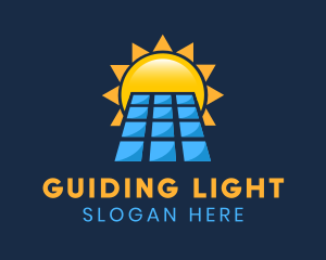 Solar Panel Sunlight  logo design