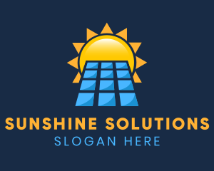 Solar Panel Sunlight  logo design