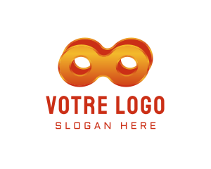 Infinity Sign - Bike Chain Loop logo design