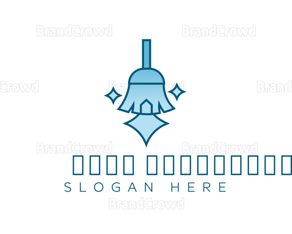 Cleaning Broom Tool Logo