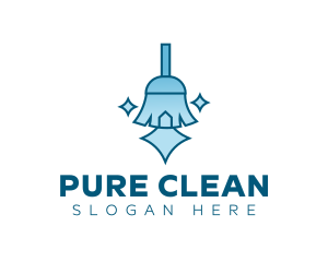 Cleaning Broom Tool logo design