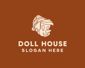 Doll - Wooden Puppet Boy logo design