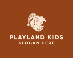 Wooden Puppet Boy logo design