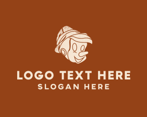 Dwarf - Wooden Puppet Boy logo design