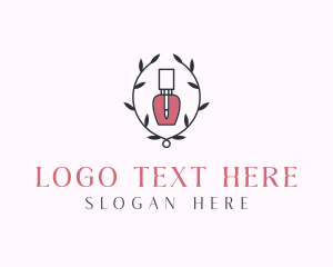 Compact Powder - Nail Polish Salon logo design