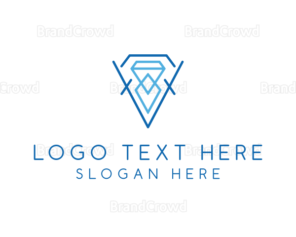 Blue Crystal Diamond Logo