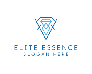 Blue Crystal Diamond Logo