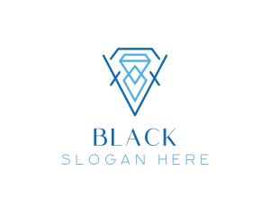 Jewel - Blue Crystal Diamond logo design