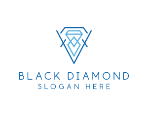 Crystal Diamond Jewelry logo design