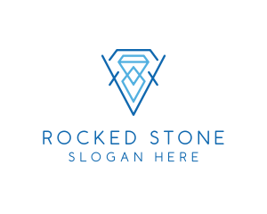 Crystal Diamond Jewelry logo design