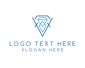 Blue Crystal Diamond Logo