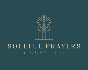 Pray - Christian Cross Church logo design