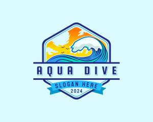 Wave Surf Club logo design