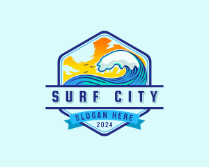 Wave Surf Club logo design