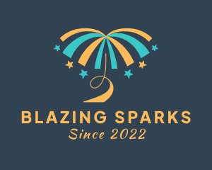 Pyrotechnics - Stars Fireworks Display logo design