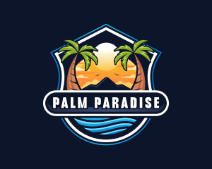 Travel Beach Island logo design