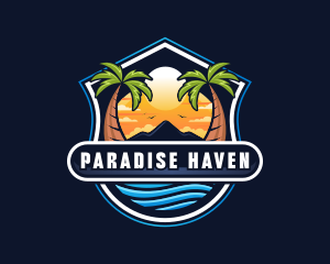 Travel Beach Island logo design