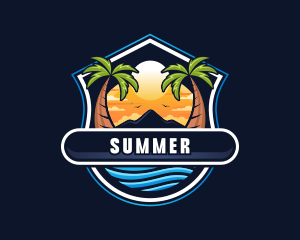 Travel Beach Island logo design