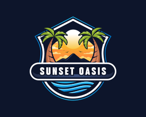 Travel Beach Island logo design