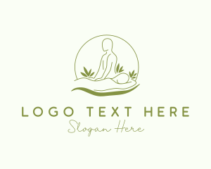Pamper - Natural Body Massage Therapy logo design