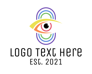 Contact Lens - Multicolor Eye Surveillance logo design