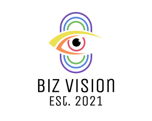 Multicolor Eye Surveillance logo design