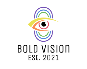 Multicolor Eye Surveillance logo design