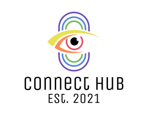 Multicolor Eye Surveillance logo design