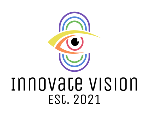 Multicolor Eye Surveillance logo design