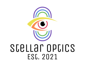 Multicolor Eye Surveillance logo design