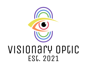 Optic - Multicolor Eye Surveillance logo design