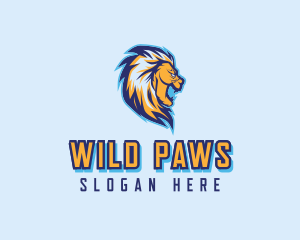 Wild Lion Animal logo design