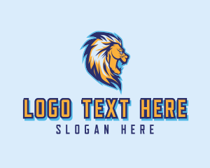Player - Wild Lion Animal logo design